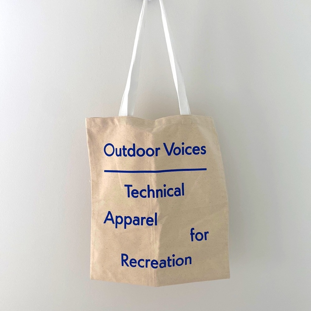 outdoor voices tote bag
